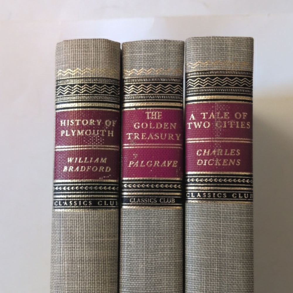 DECOR: Set of 3 Classics Club Vintage books!!